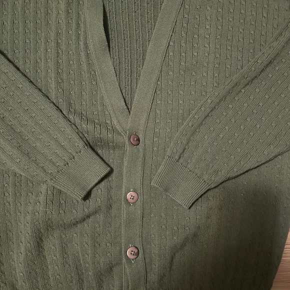 🌥️vintage forest green oversized cardigan - Picture 2 of 3